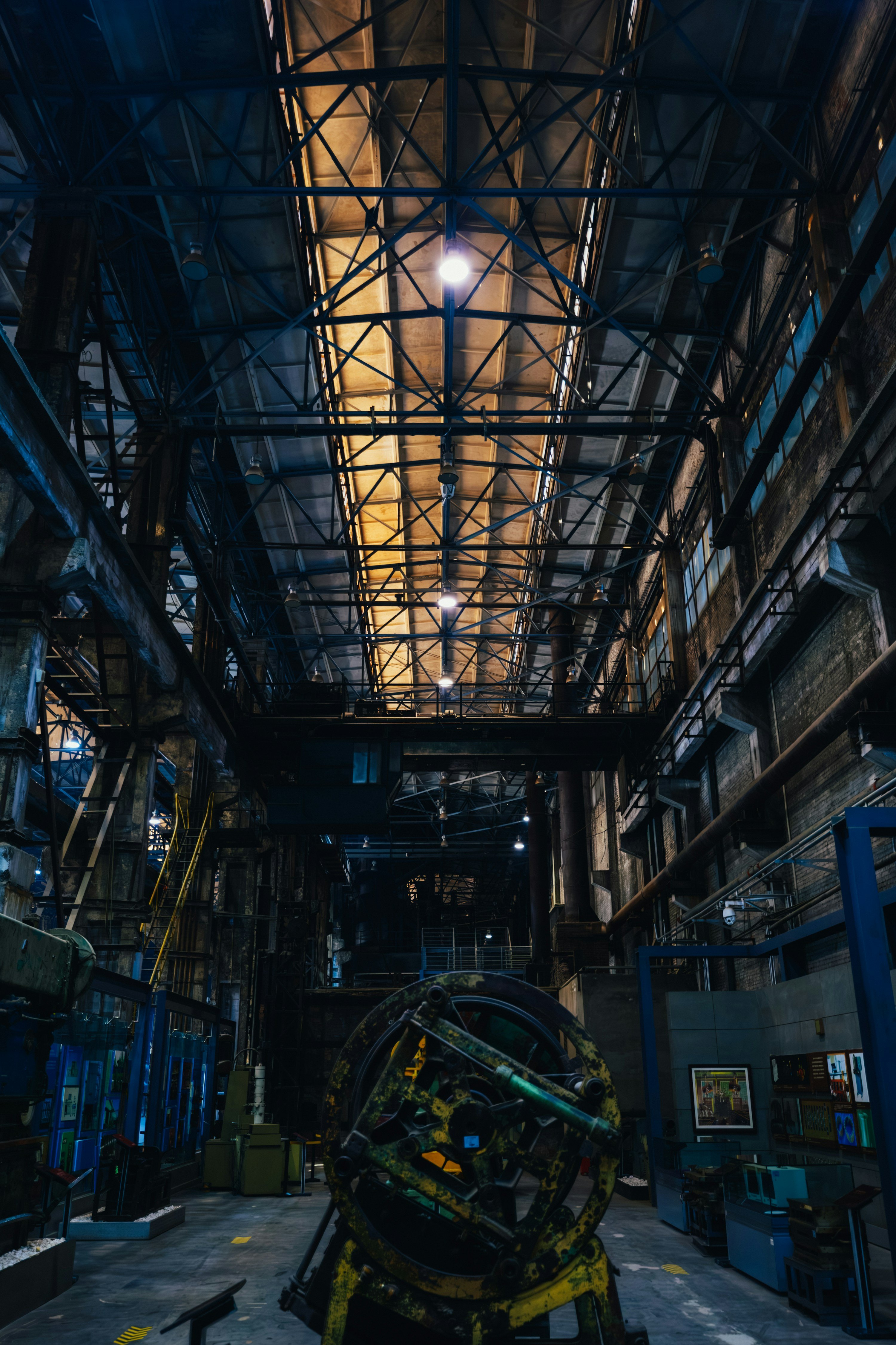 A heavy industrial production hall.